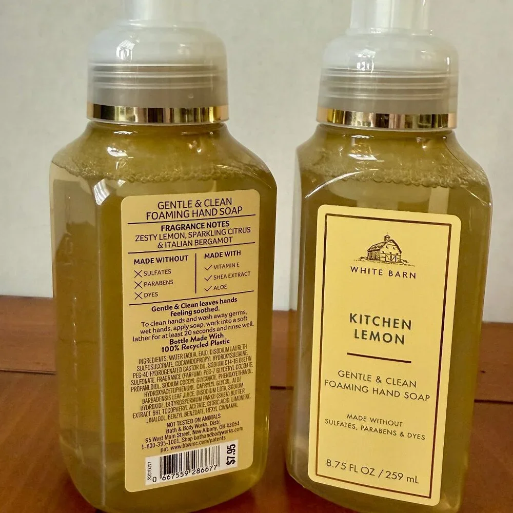 NEW 2-Pc KITCHEN LEMON Foaming Hand Soap Bath & Body Works